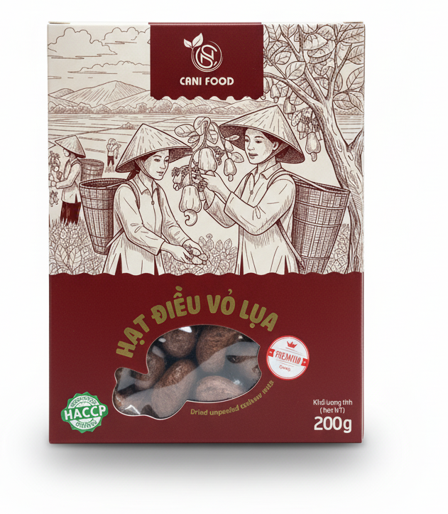 Hạt Điều Lụa Canifood 200G Hộp Giấy